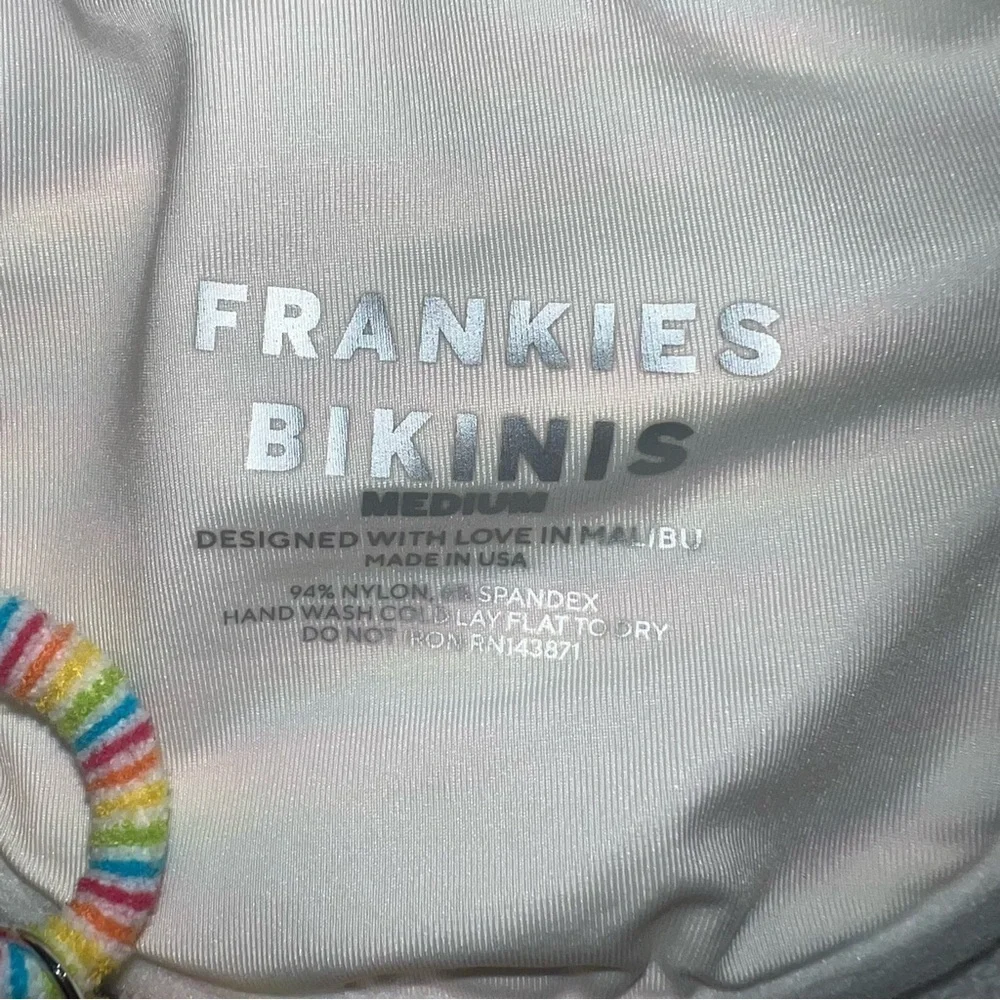 Frankies Bikinis Womens Bikini Top Size M Terry Vacation Beach Resort